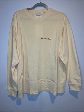 NWT Another Cotton Men's Cream Long-Sleeve Tee